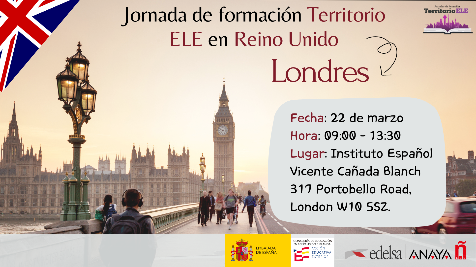 Jornada para profesorado ELE en Londres, Reino Unido